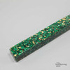 Legacy, Premium Resin Project Blank, Green with Gold Flakes, 1  1/2" x 1  1/2" x 19" Long