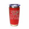 "Turning Is Like Life… Sometimes You Just Have To Go With The Grain" (Style 2) Stainless Steel Tumbler, 20 Oz.