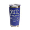 "When Life Gives You Crappy Wood, Make Bowls" Stainless Steel Tumbler, 20 Oz.