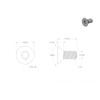 Hurricane, Pro Series, 15mm x 15mm Square Carbide Insert + Screw