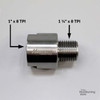 Hurricane, Headstock Spindle Adapter, Converts 1" x 8 TPI Spindle to 1 1/4" x 8 TPI, B STOCK