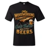 "My Woodworking Gets Better After A Few Beers" V2 Men's Unisex Classic Fit Black T-Shirt, Choose Your TShirt Size