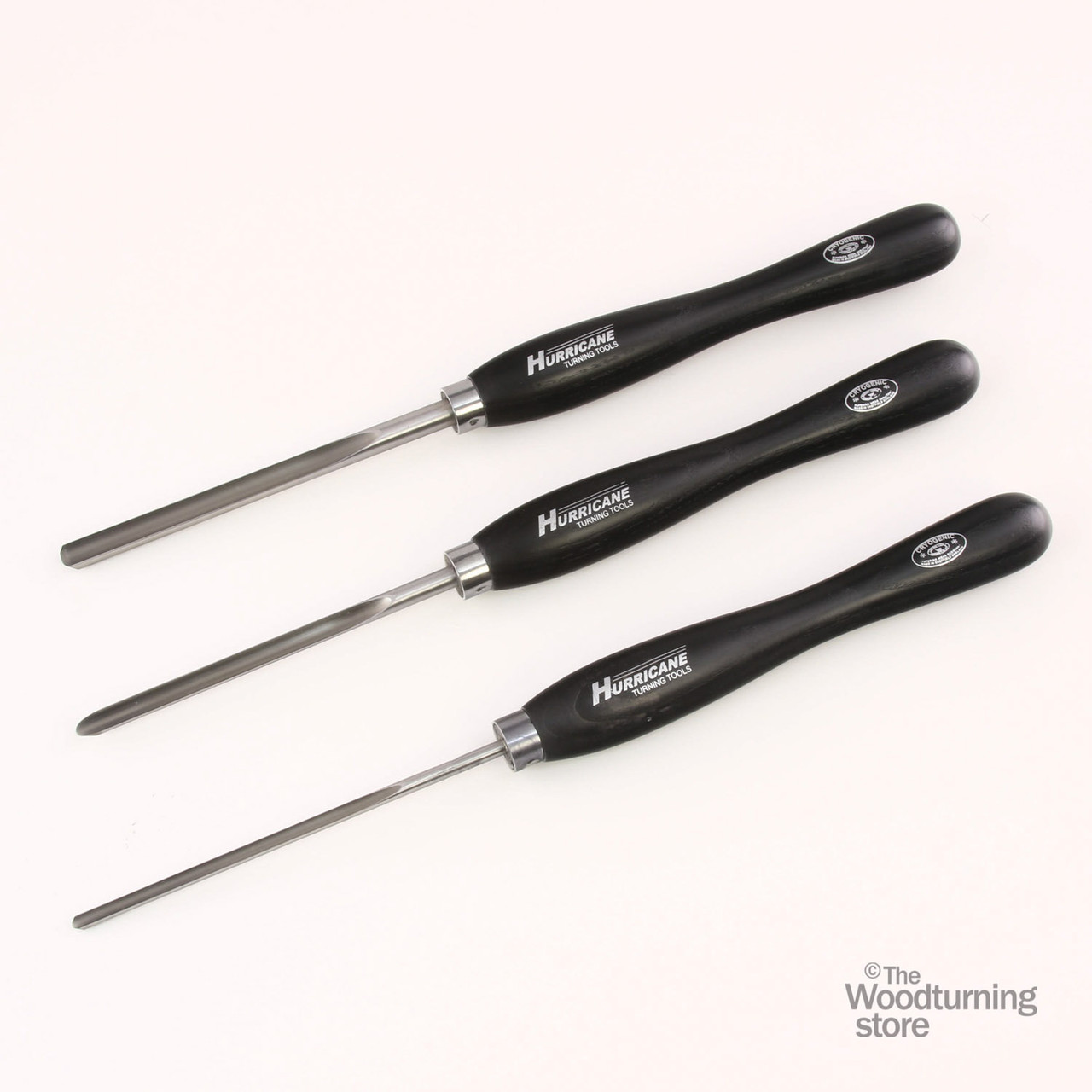 Hurricane, M2 Cryo, 3 Piece Spindle Gouge Pro Tool Set (1/2", 3/8" and 1/4" Flute)