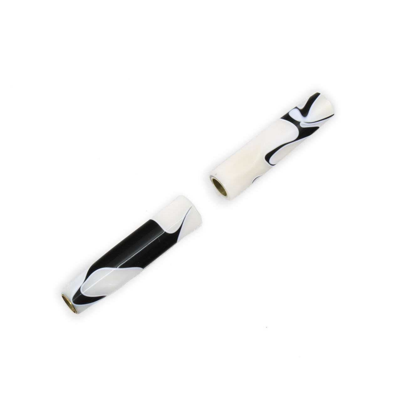 Legacy, Finished Pen Blank for Elegant American Pen Kits, White and Black