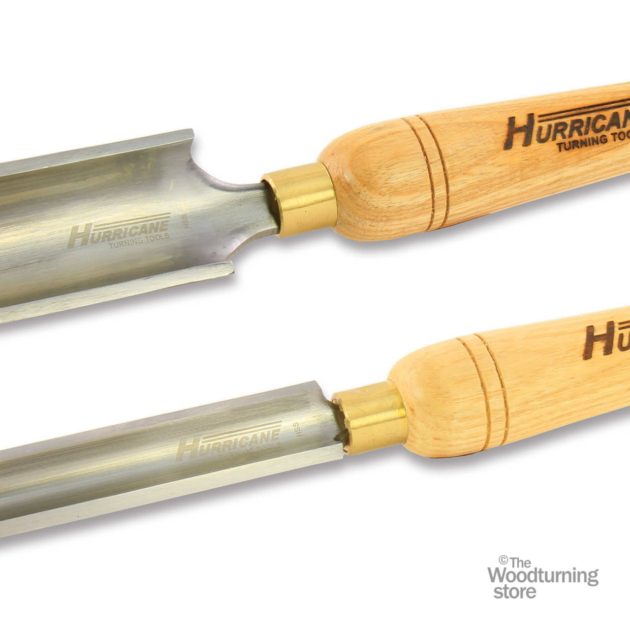 Hurricane, HSS, 2 Piece Spindle Roughing Gouge Tool Set (1" and 2" Flute)