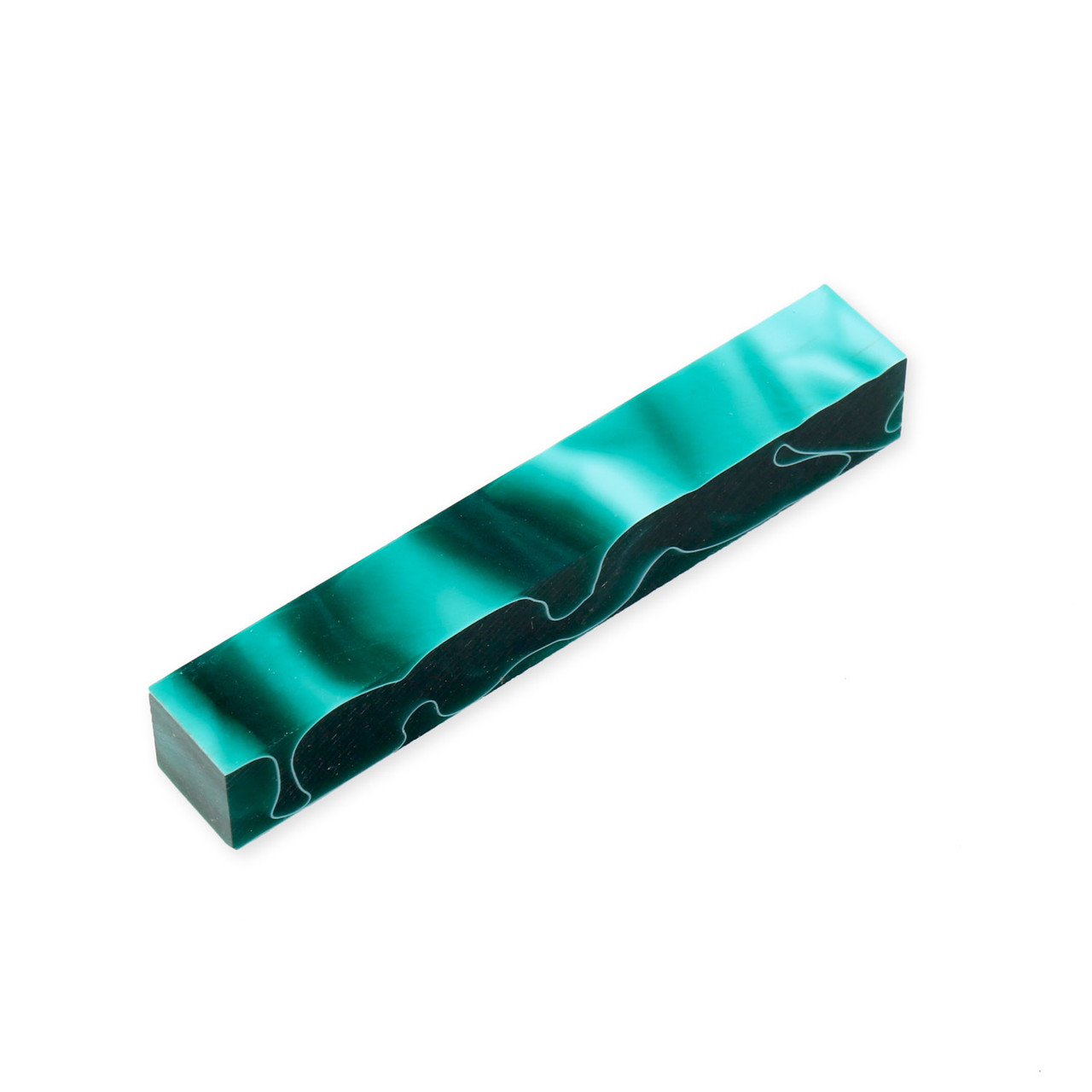 Legacy, Acrylic Pen Blank, Dark Green with White Lines, Single Blank