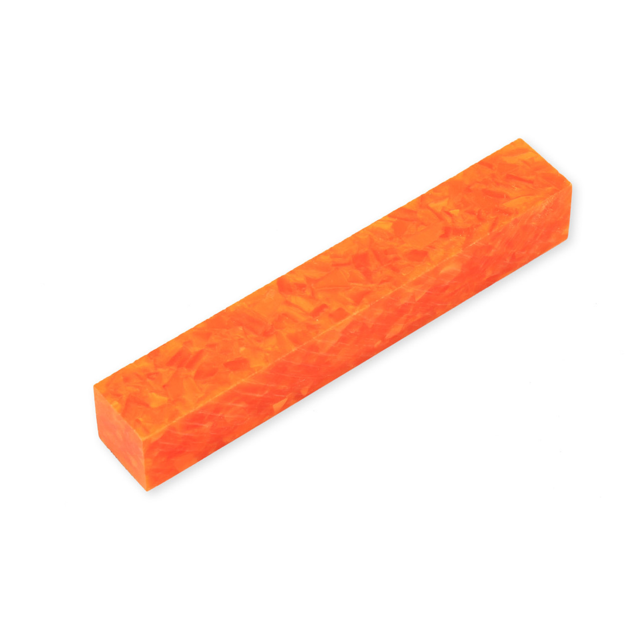 Legacy, Acrylic Pen Blank, Bright Orange with White Crush, Single Blank