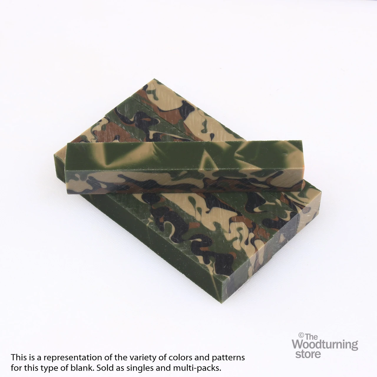 Legacy, Acrylic Pen Blank, Woodland Camo, Single Blank