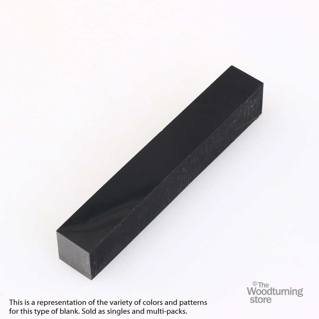 Legacy, Acrylic Pen Blank, Solid Black, Single Blank
