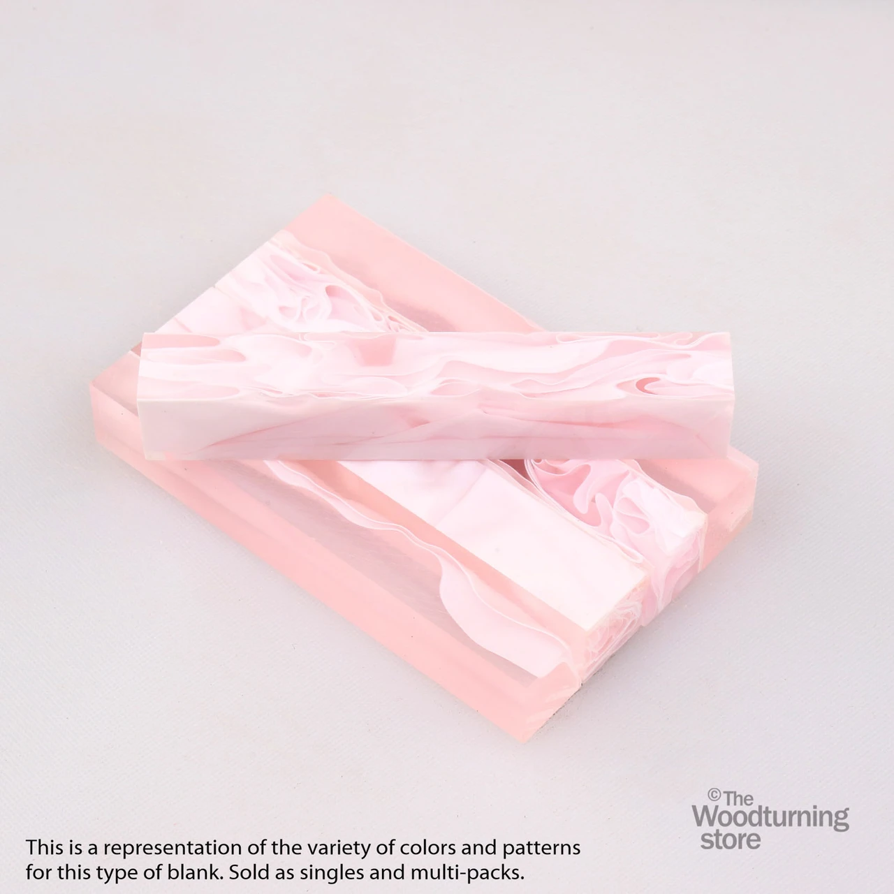 Legacy, Acrylic Pen Blank, Baby Pink with White Lines, Single Blank