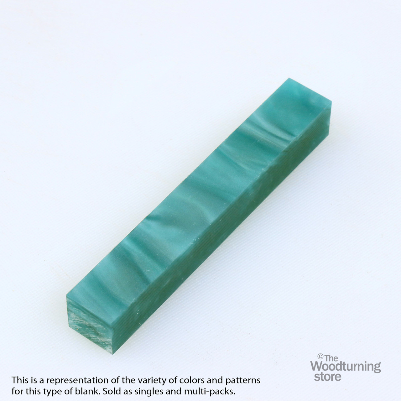 Legacy, Acrylic Pen Blank, Pine Green Pearl with Transparent Lines