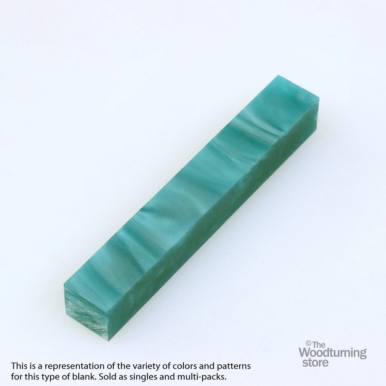 Legacy, Acrylic Pen Blank, Pine Green Pearl with Transparent Lines, Single Blank
