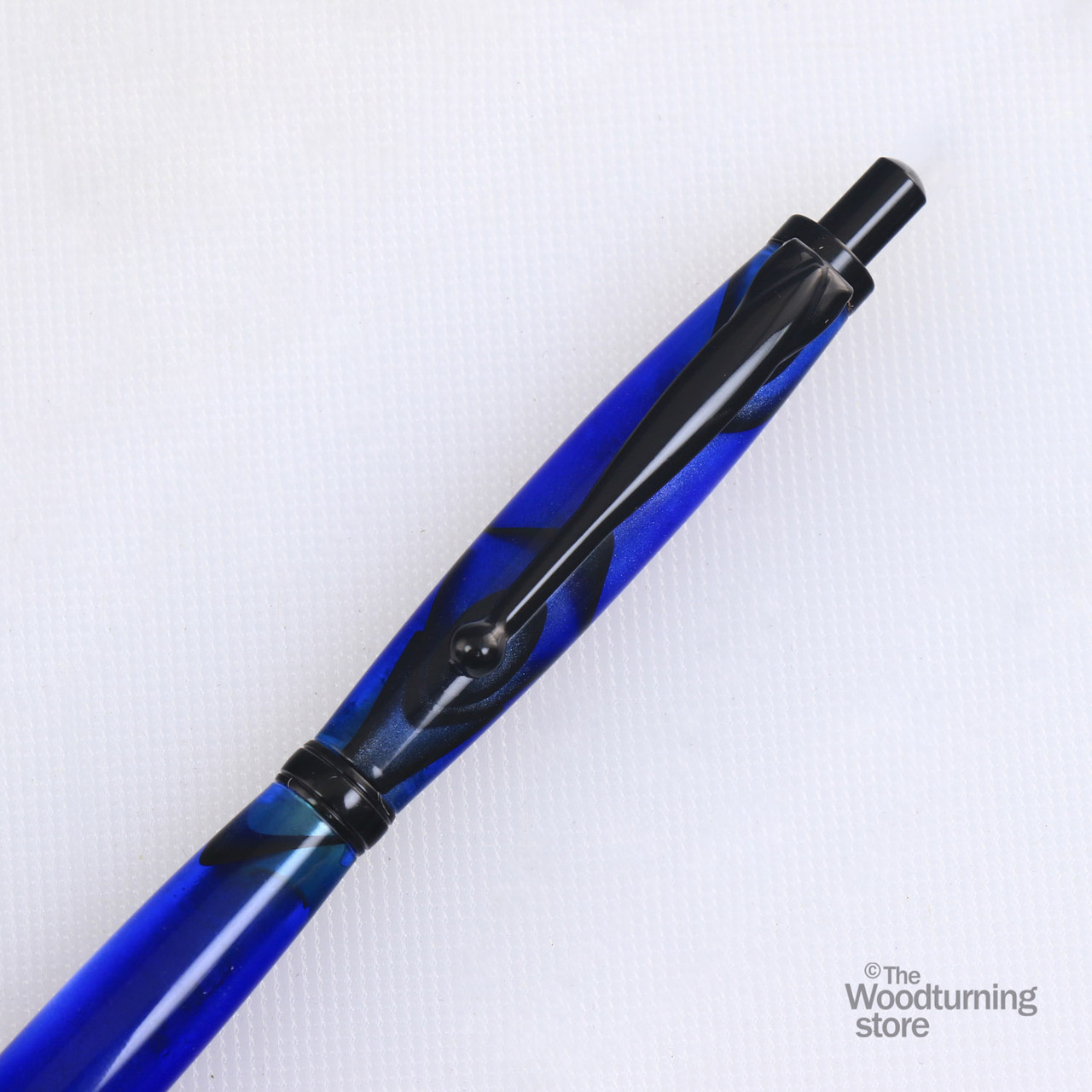 Legacy, Fancy Click Pen Kit, Black Chrome - The Woodturning Store