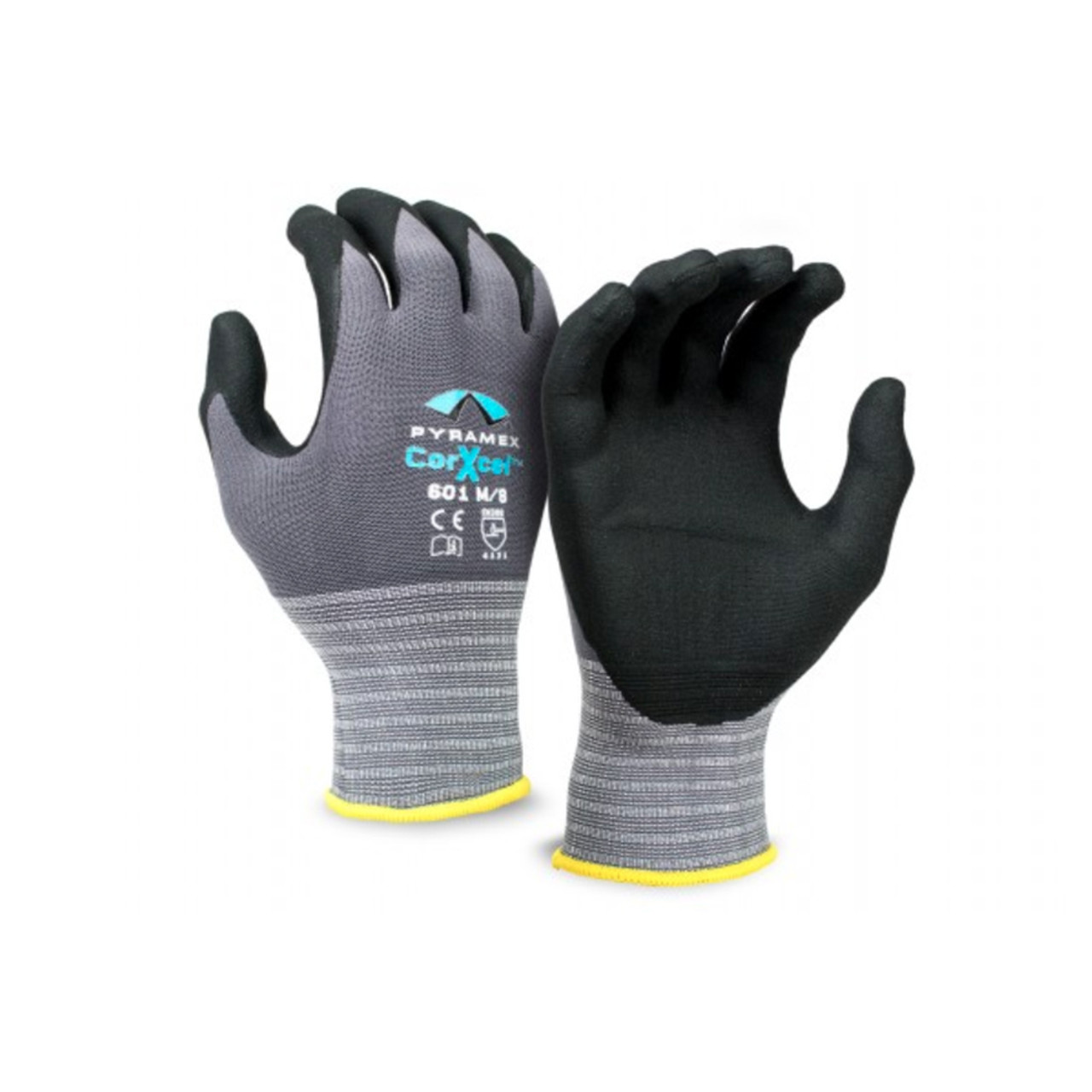 Pyramex, CorXcel GL601 Series, Micro-Foam Nitrile Gloves, Size Medium, Pack of 12