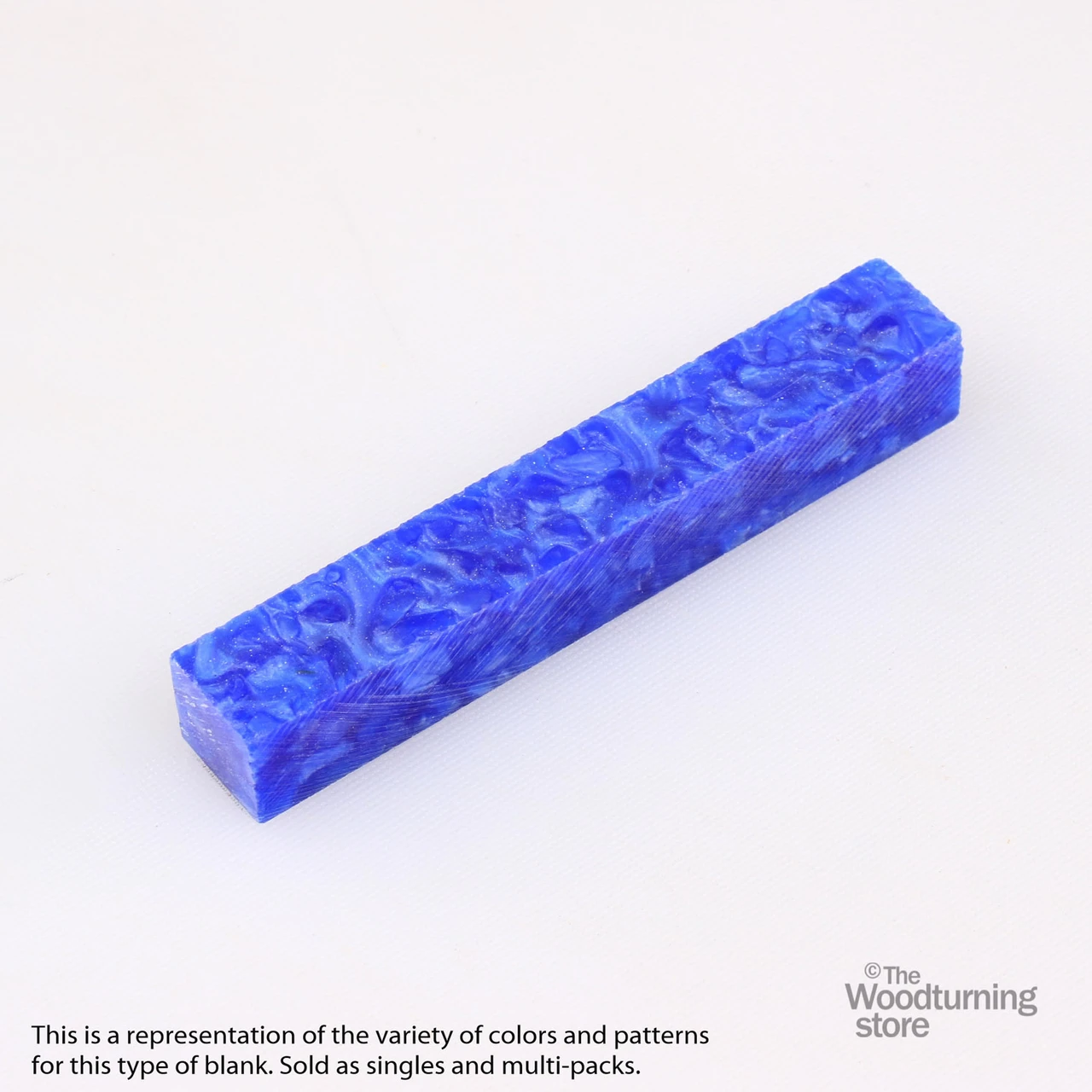 Legacy, Acrylic Pen Blank, Blue Pearl with White Crush, Single Blank