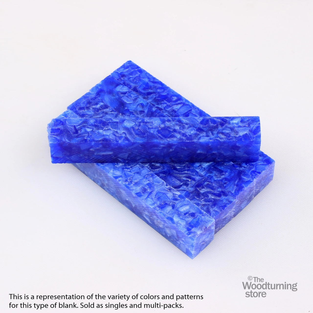Legacy, Acrylic Pen Blank, Blue Pearl with White Crush, Single Blank