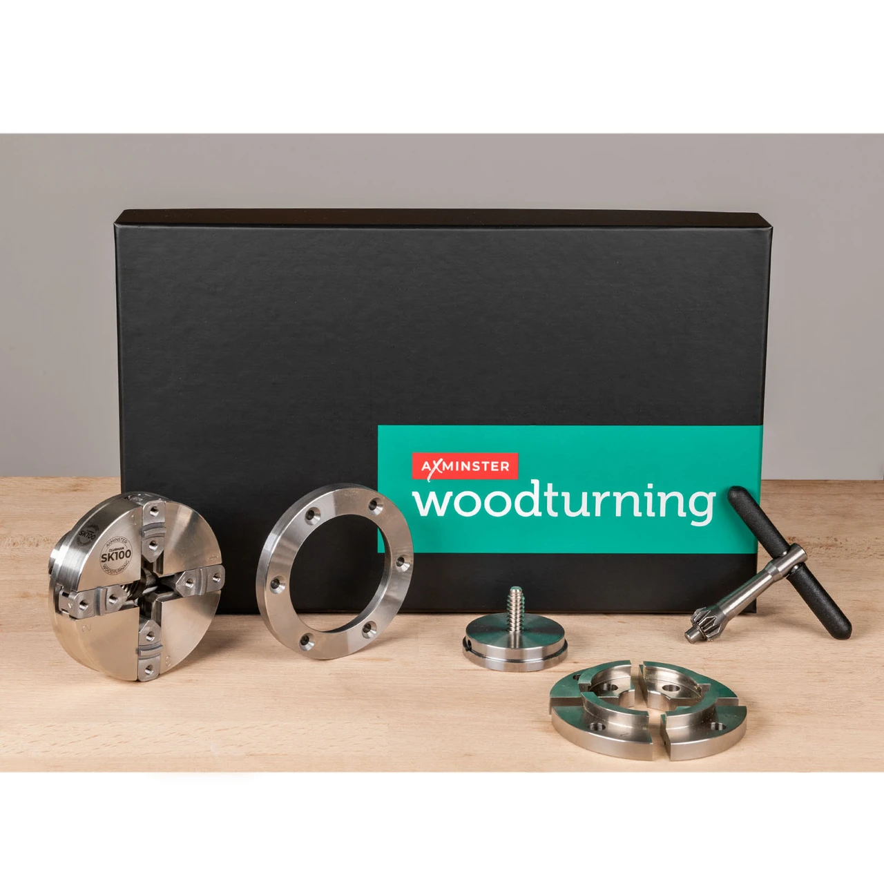 Axminster Woodturning, Clubman SK100 Chuck Package with 3/4" x 16 TPI Direct Thread