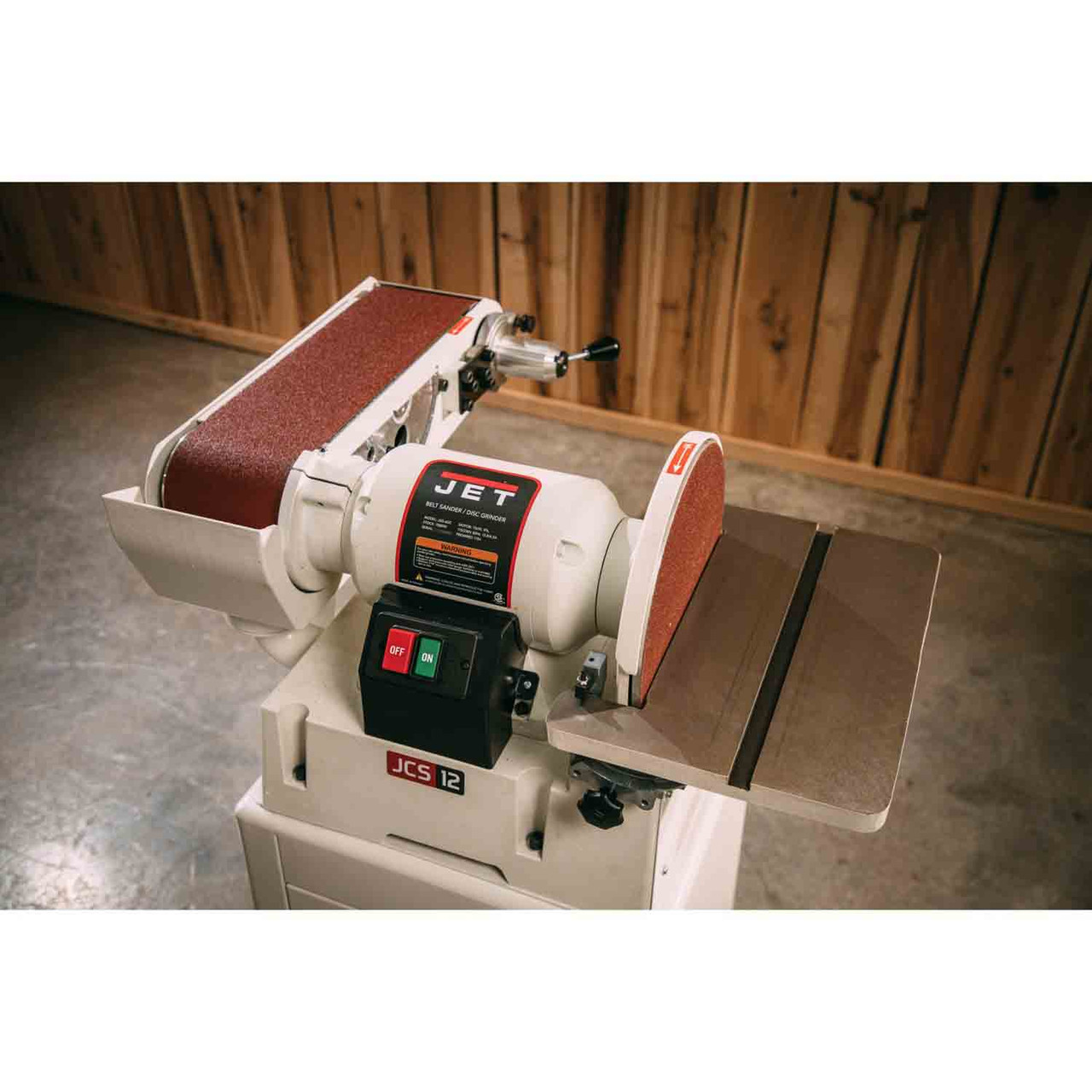 Jet, JSG-6DCK, 6" x 48" Belt / 12" Disc Sander with Open Stand, 1.5HP, 1PH, 115/230V