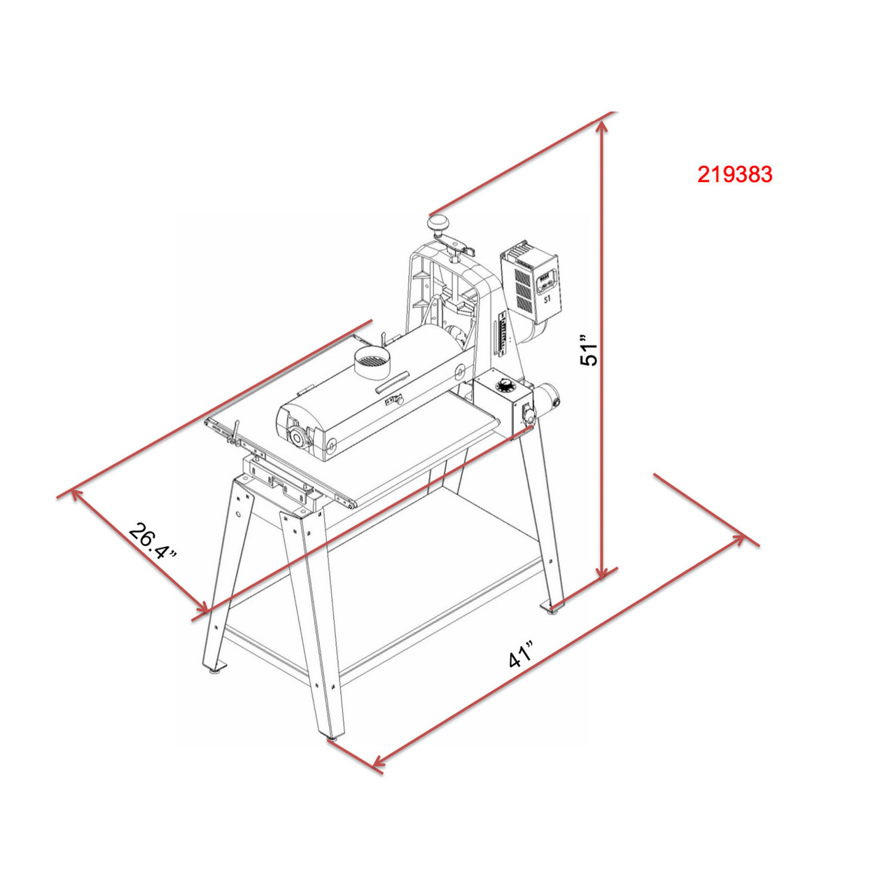 Laguna, 19-38 Combination Brush/Drum Sander, 1.75HP, 110 Volt