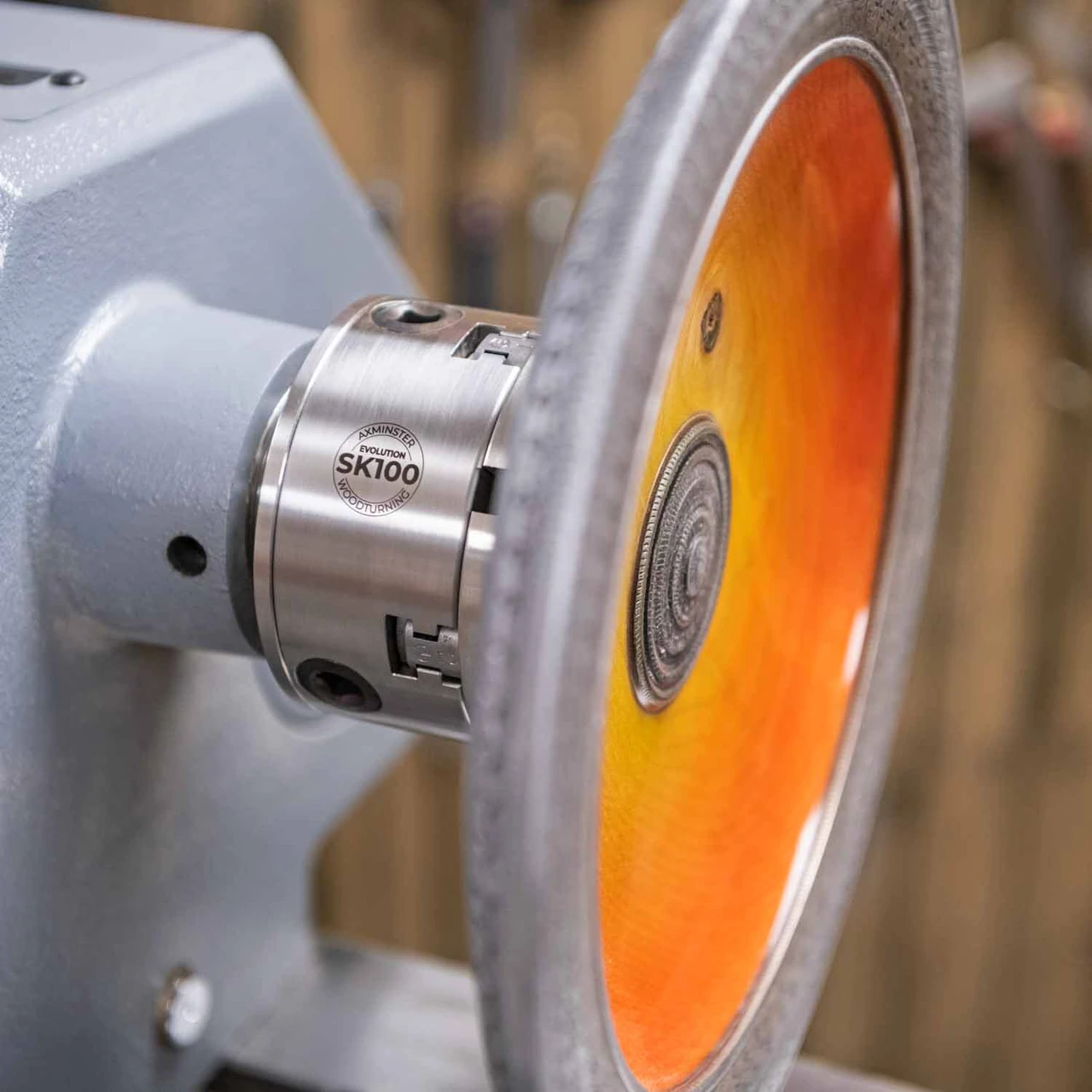 Axminster Woodturning, Evolution SK100 Chuck Package with 1 1/4" x 8 TPI Direct Thread