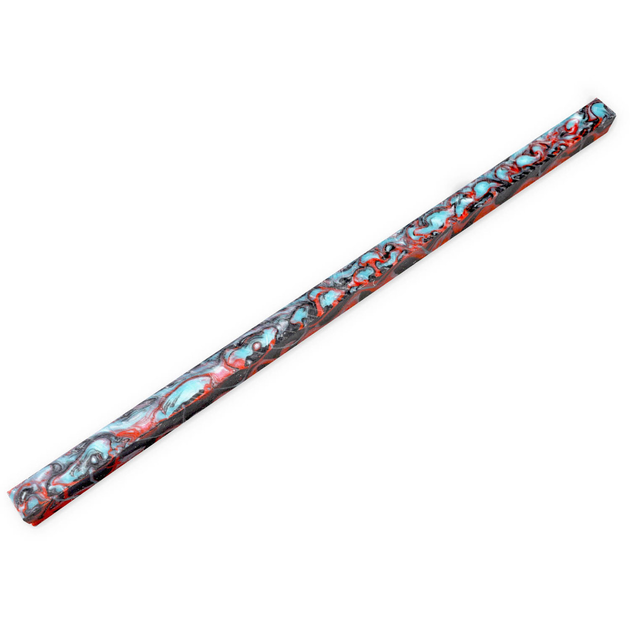 Legacy Premium Resin Pen Blank, Fire & Ice, 19" Long