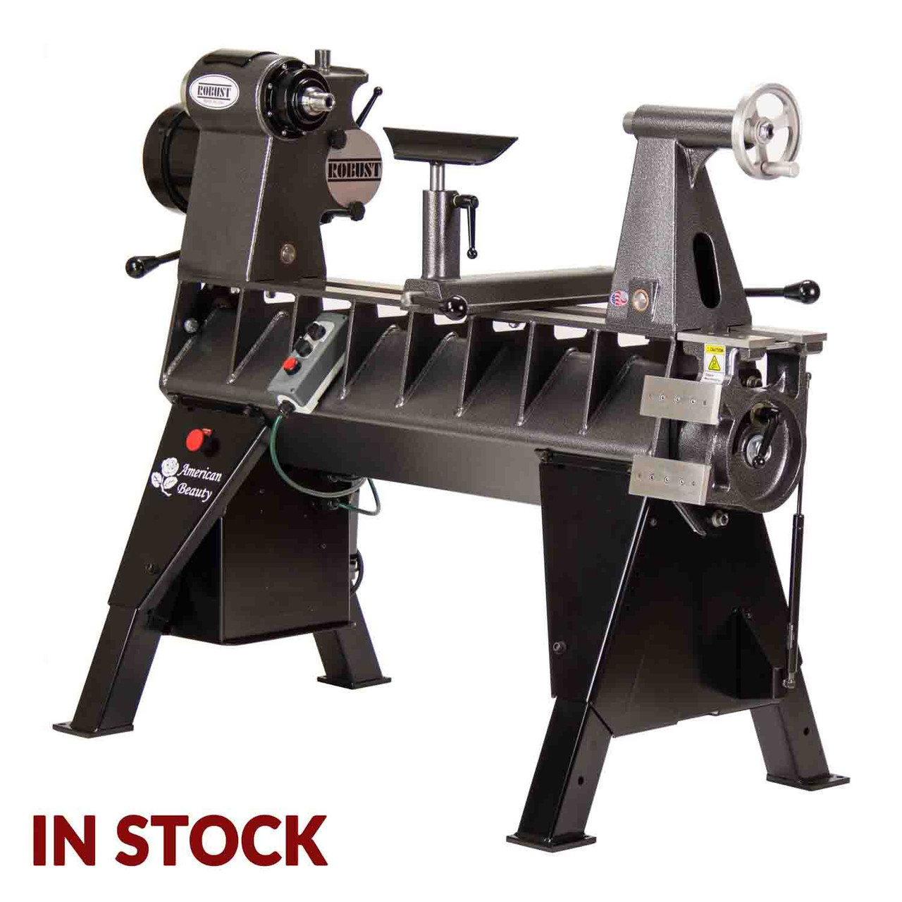 Robust, American Beauty 25" Woodturning Lathe, Standard Bed, 3HP Motor, Tilt-Away, IN STOCK