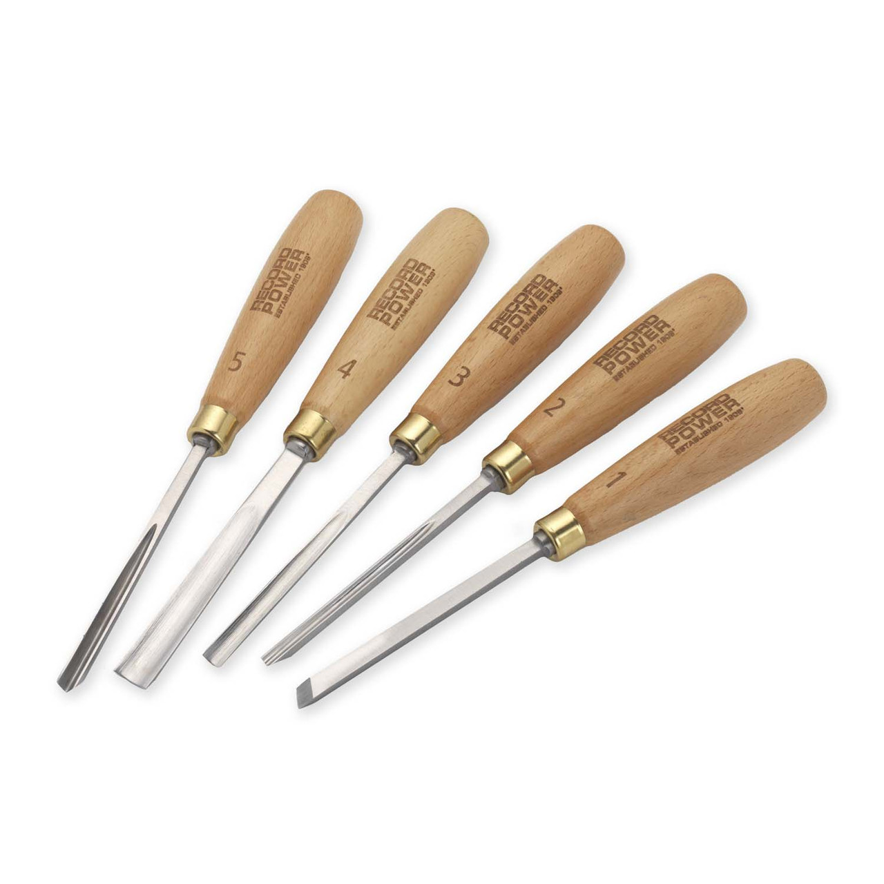 Record Power, 5 Piece Carving by Numbers Tool Set, The Essential Collection