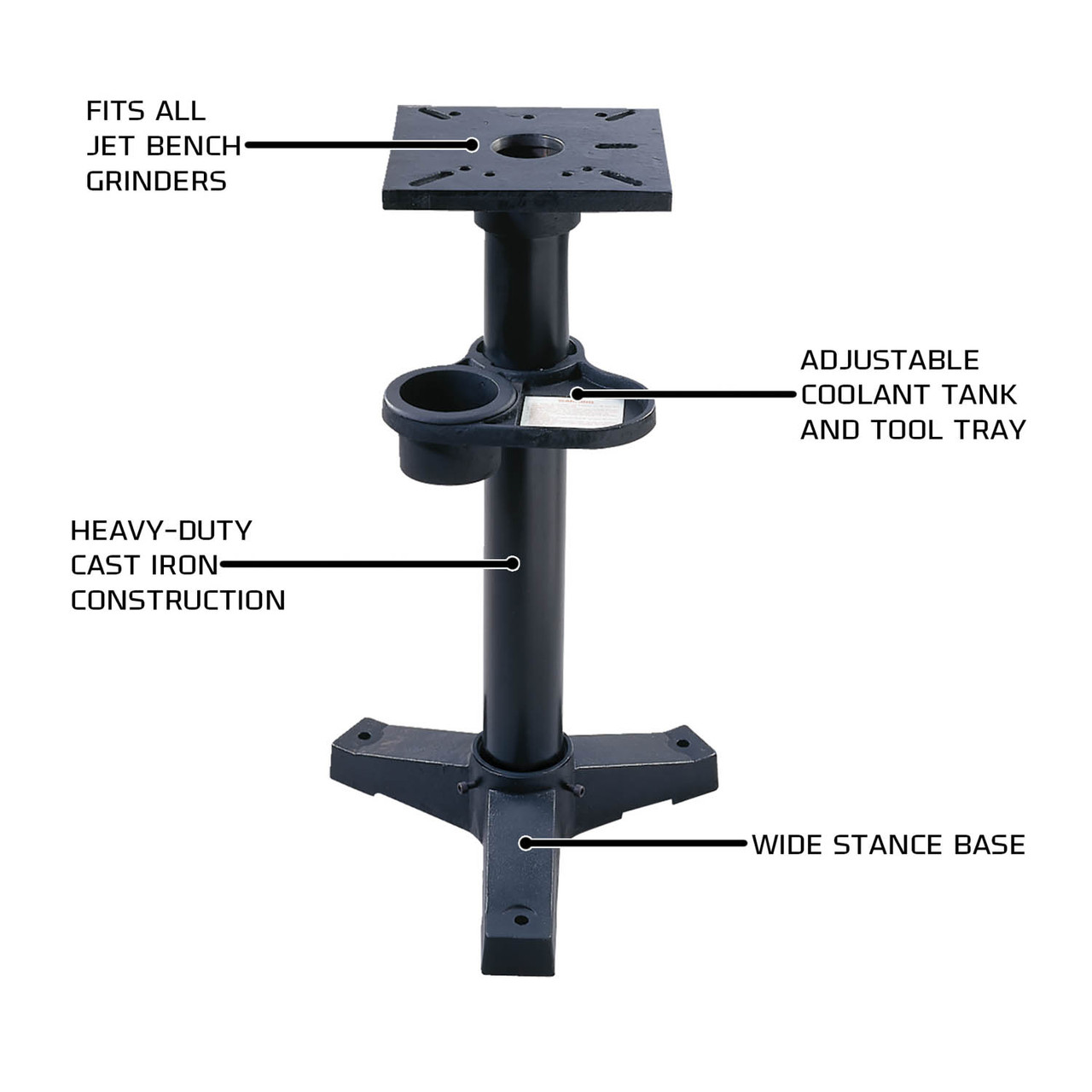 JET, JT9-577172 JPS-2A, Pedestal Stand for Bench Grinders - The