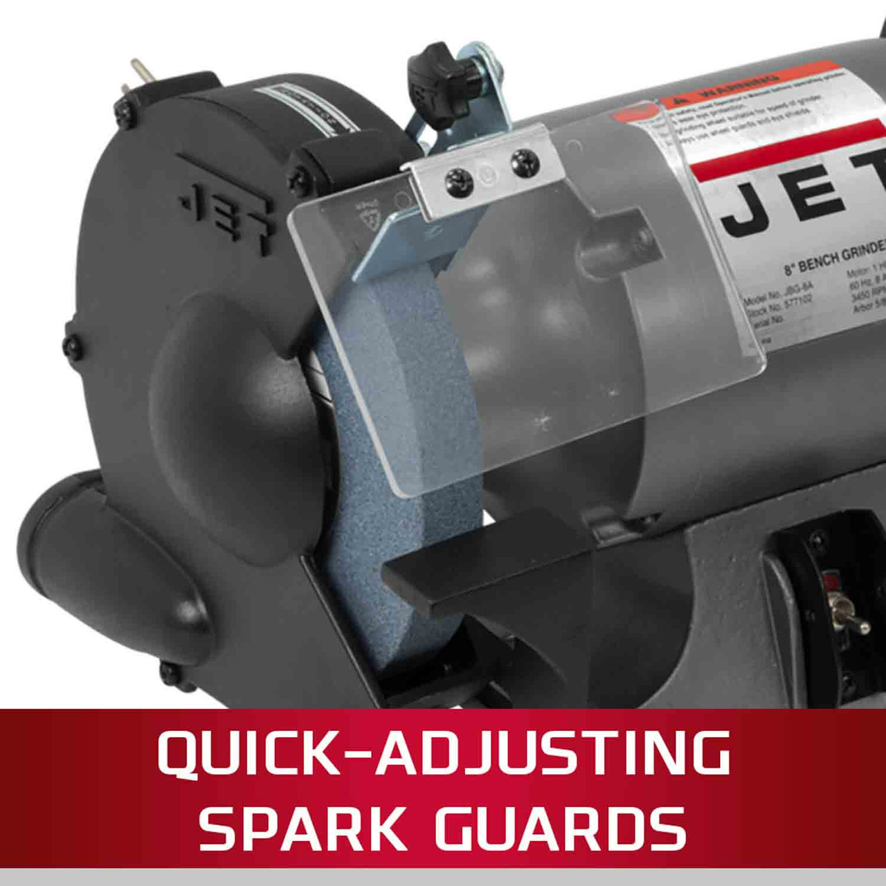 JET, JT9-577102 JBG-8A, 8" Shop Bench Grinder