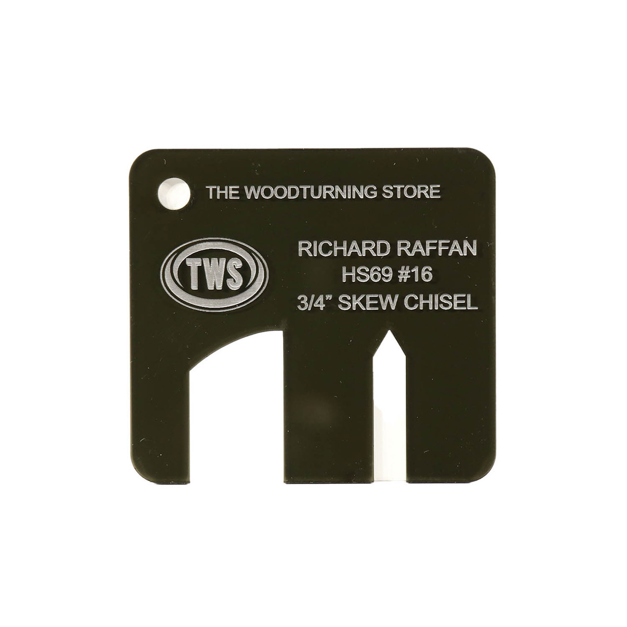 Sharpening Gauge for the Henry Taylor Diamic, HS69, 3/4" x 1/4" Richard Raffan No. 16 Raffan Skew Chisel with 10" Handle