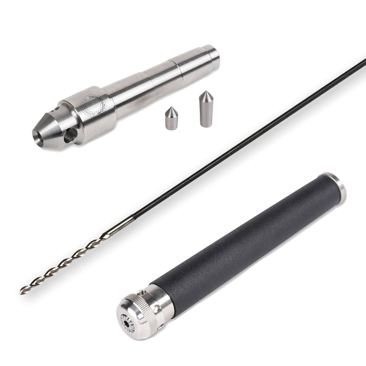 Axminster, Long Hole Boring Bit Set with Handle and Hollow Live Center, 3MT