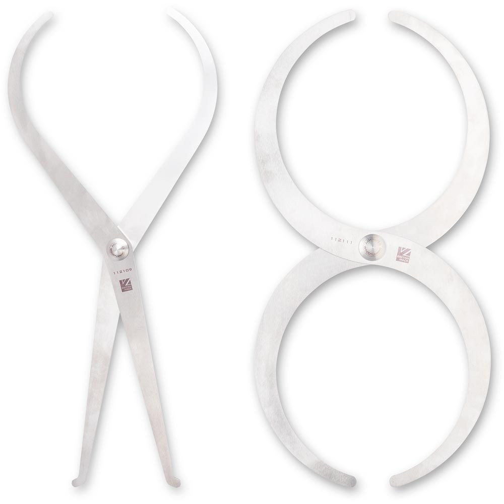 Axminster Woodturning Large Diameter & Thickness Calipers - PK 2