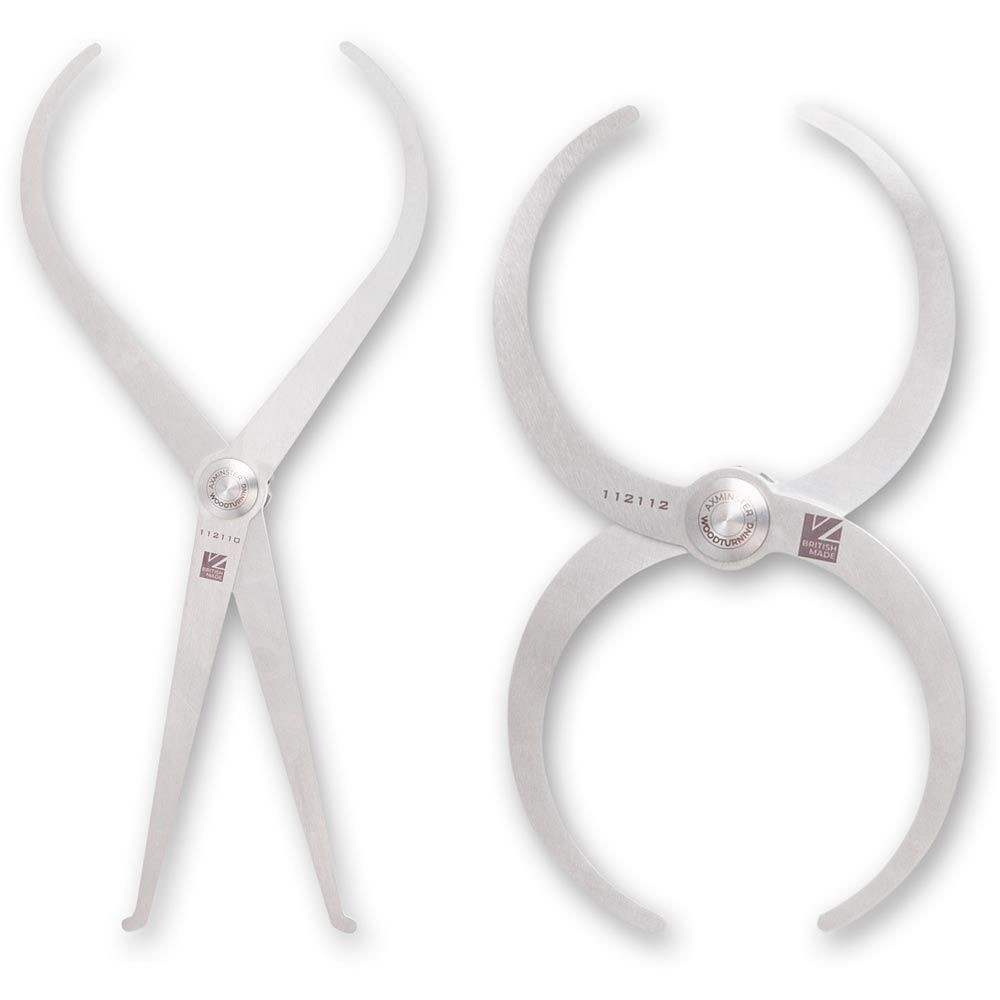 Axminster Woodturning Small Diameter & Thickness Calipers - PK 2