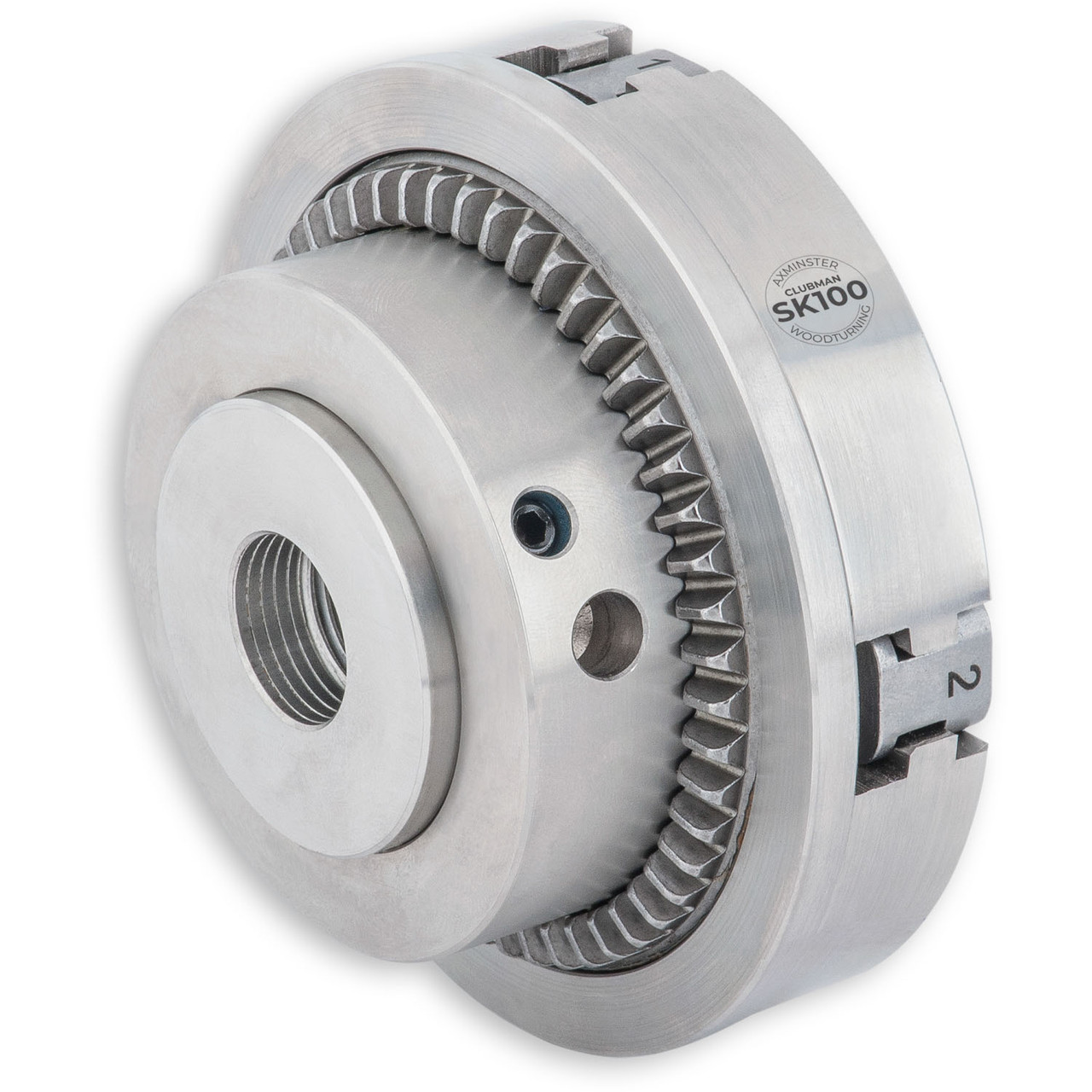 Axminster Woodturning, Clubman SK100 Chuck Kit With 50mm O'Donnell Jaws - 1 1/4" x 8 TPI Direct Thread