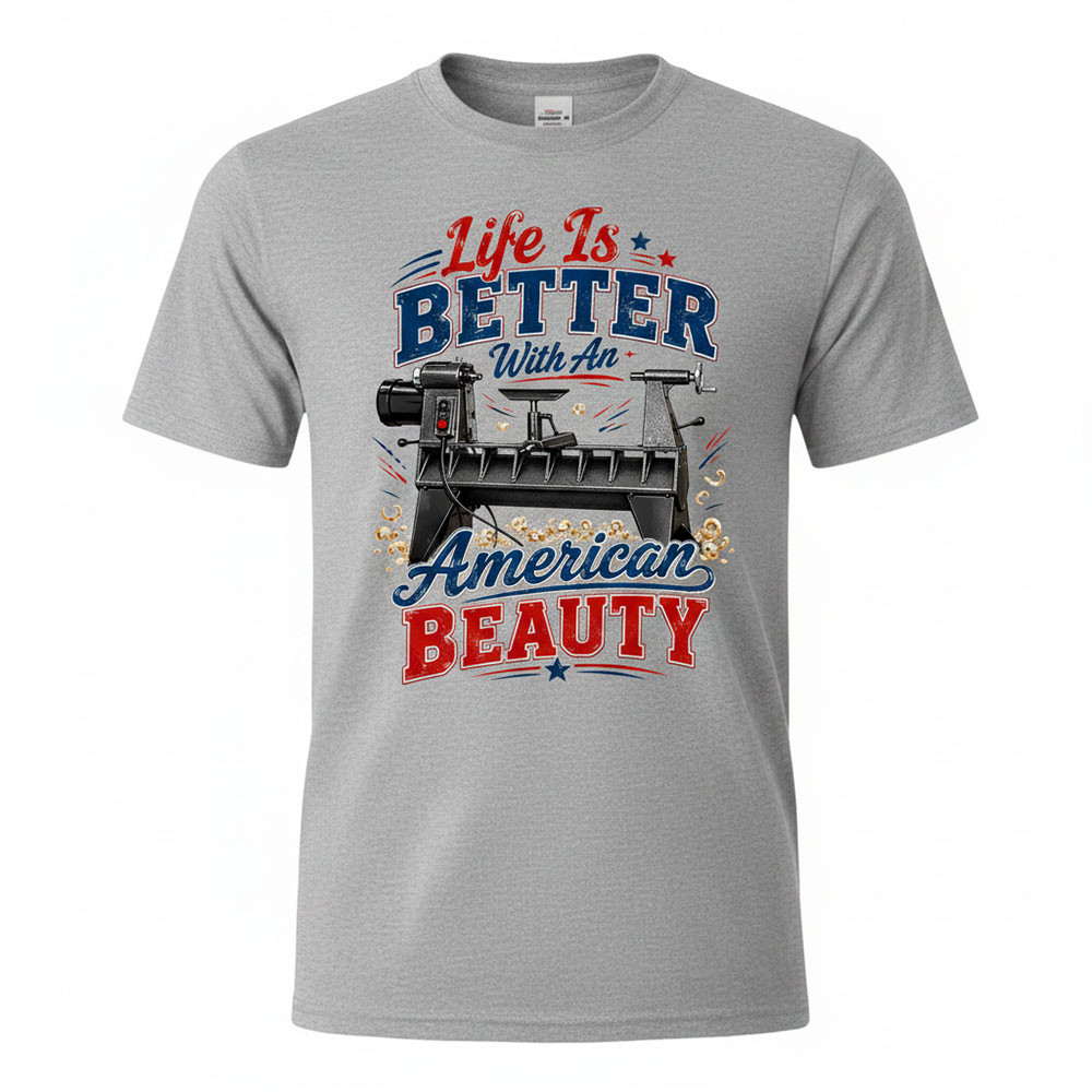 "Life Is Better With An American Beauty" Men's Unisex Classic Fit Black T-Shirt, Choose Your Size