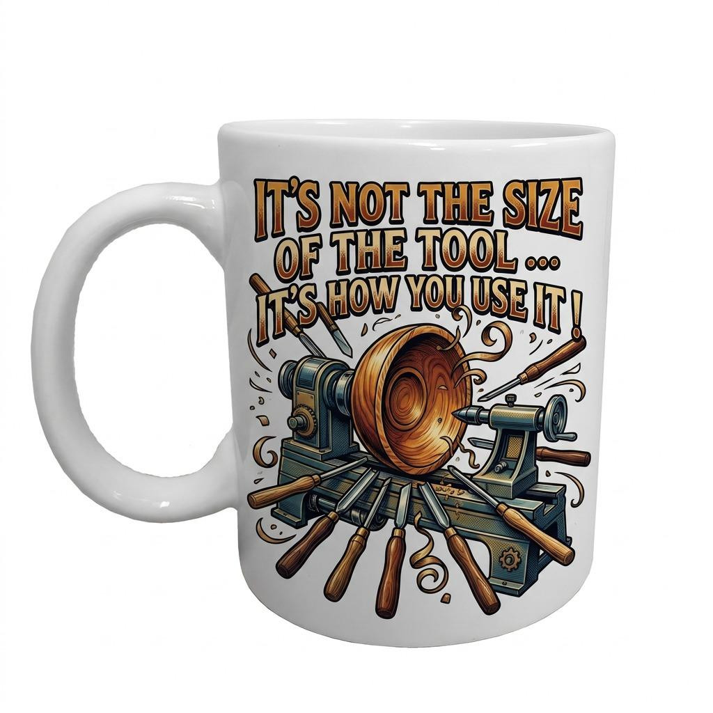 "It's Not The Size Of The Tool" 11 Ounce Ceramic Coffee Mug