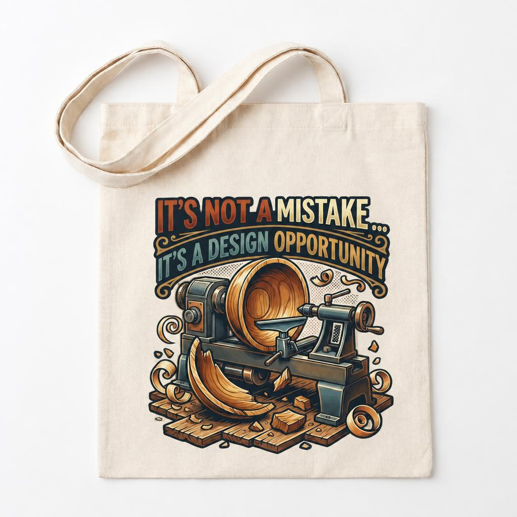 "It's Not A Mistake ... It's A Design Opportunity" Canvas Tote Bag