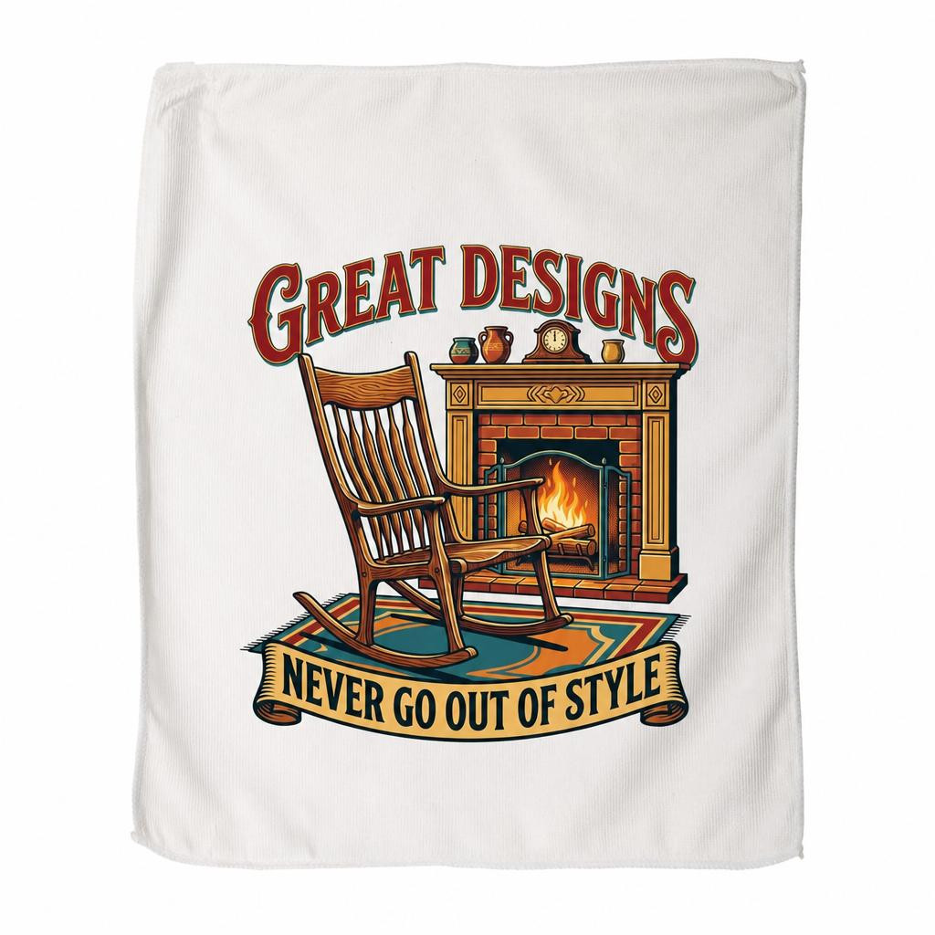 "Great Designs Never Go Out of Style" Microfiber Towel