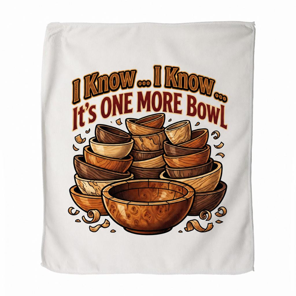 "I Know .... It's One More Bowl" Microfiber Towel