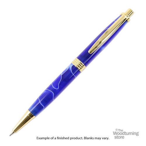 Legacy, Finished Pen Blank for Streamline Pencil Kits, Dark Blue with White Line