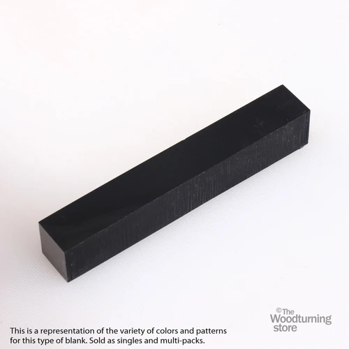Legacy, Acrylic Pen Blank, Solid Black, Single Blank