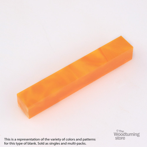 Legacy, Acrylic Pen Blank, Orange Pearl, Single Blank