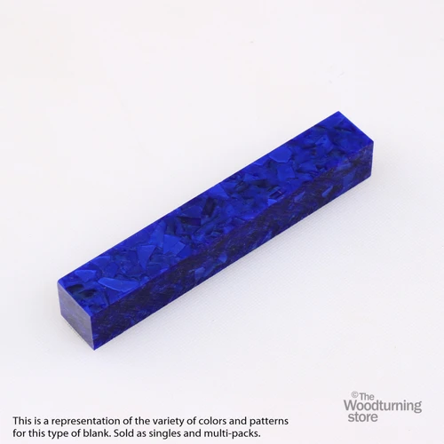 Legacy, Acrylic Pen Blank, Sapphire Blue with Blue Crush, Single Blank