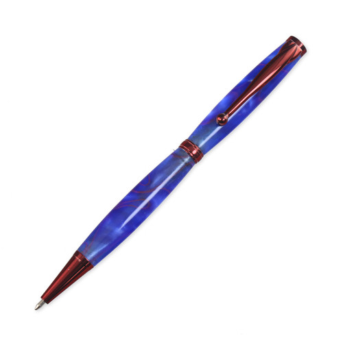 Legacy, Fancy Pen Kit, Red Enamel - The Woodturning Store