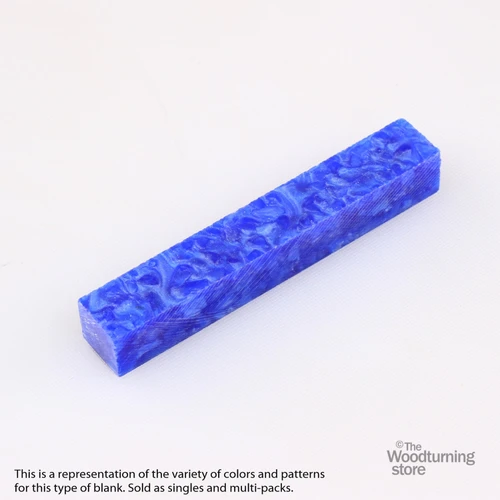 Legacy, Acrylic Pen Blank, Blue Pearl with White Crush, Single Blank