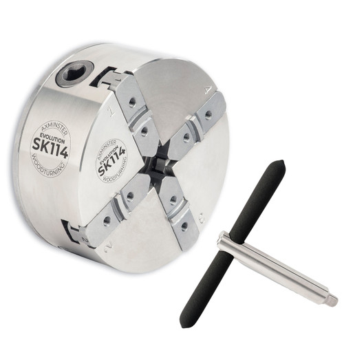 Axminster Woodturning, Evolution SK114 Chuck Body Only, M33 x 3.5mm Direct Thread (No Jaws)
