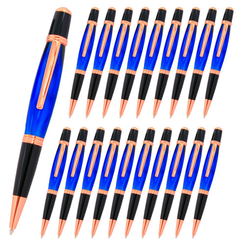 Legacy, Viceroy Pen Kit, Copper and Black Chrome, 20 Pack