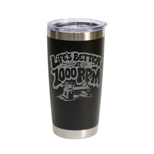 "Life's Better At 1000 RPM" (Style 2) Stainless Steel Tumbler, 20 Oz.