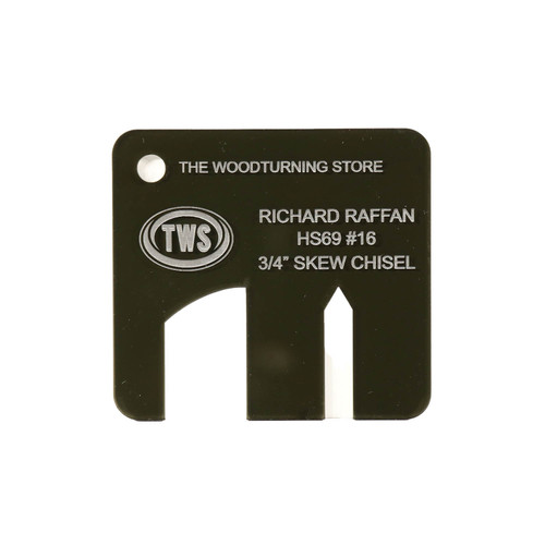 Sharpening Gauge for the Henry Taylor Diamic, HS69, 3/4" x 1/4" Richard Raffan No. 16 Raffan Skew Chisel with 10" Handle