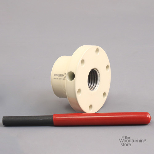 Oneway, 3" Carbon Steel Faceplate, 1" x 8 TPI, B STOCK